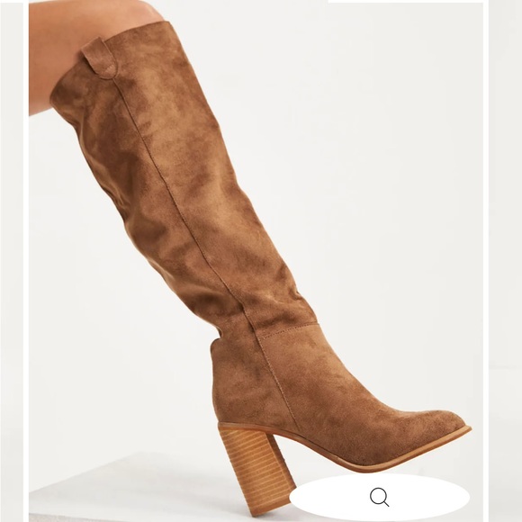 NIB slouchy tan/brown tall boots. Size 7.5. Just below the knee. - Picture 6 of 6